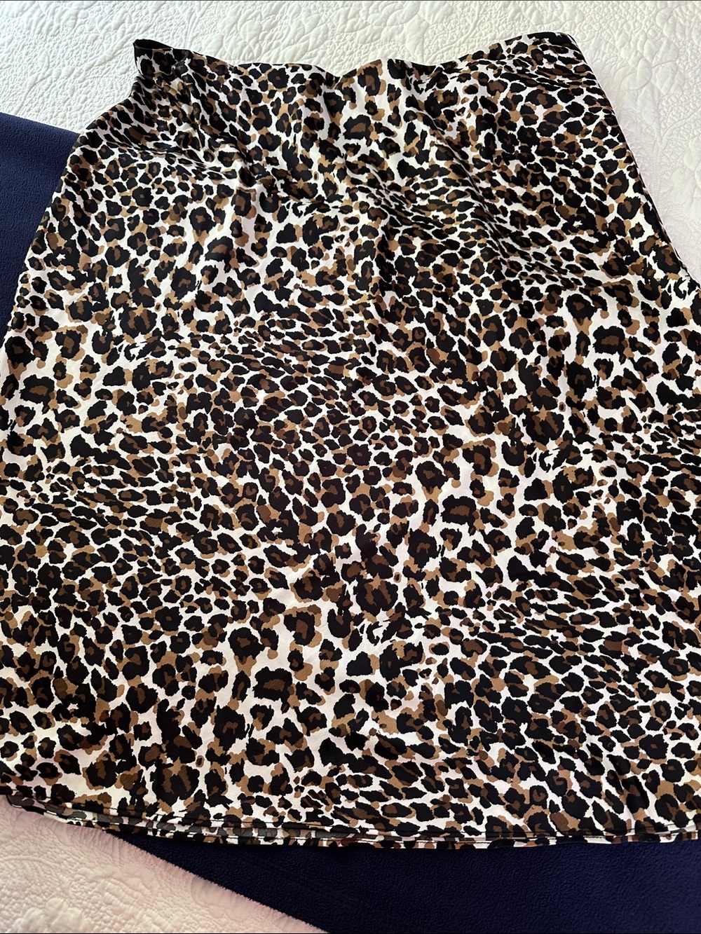 Leopard Print A-Line Women's Skirt - Brown/Black